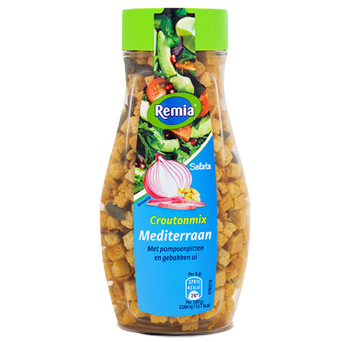 Remia Salata Croutonmix Mediterraan 100 gram Remia Salata Croutonmix Mediterraan