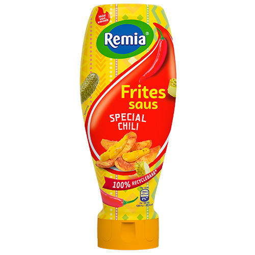 Remia Fritessaus Special Chili Top Down Tube 500 ml Remia Fritessaus Special Chili Top Down Tube